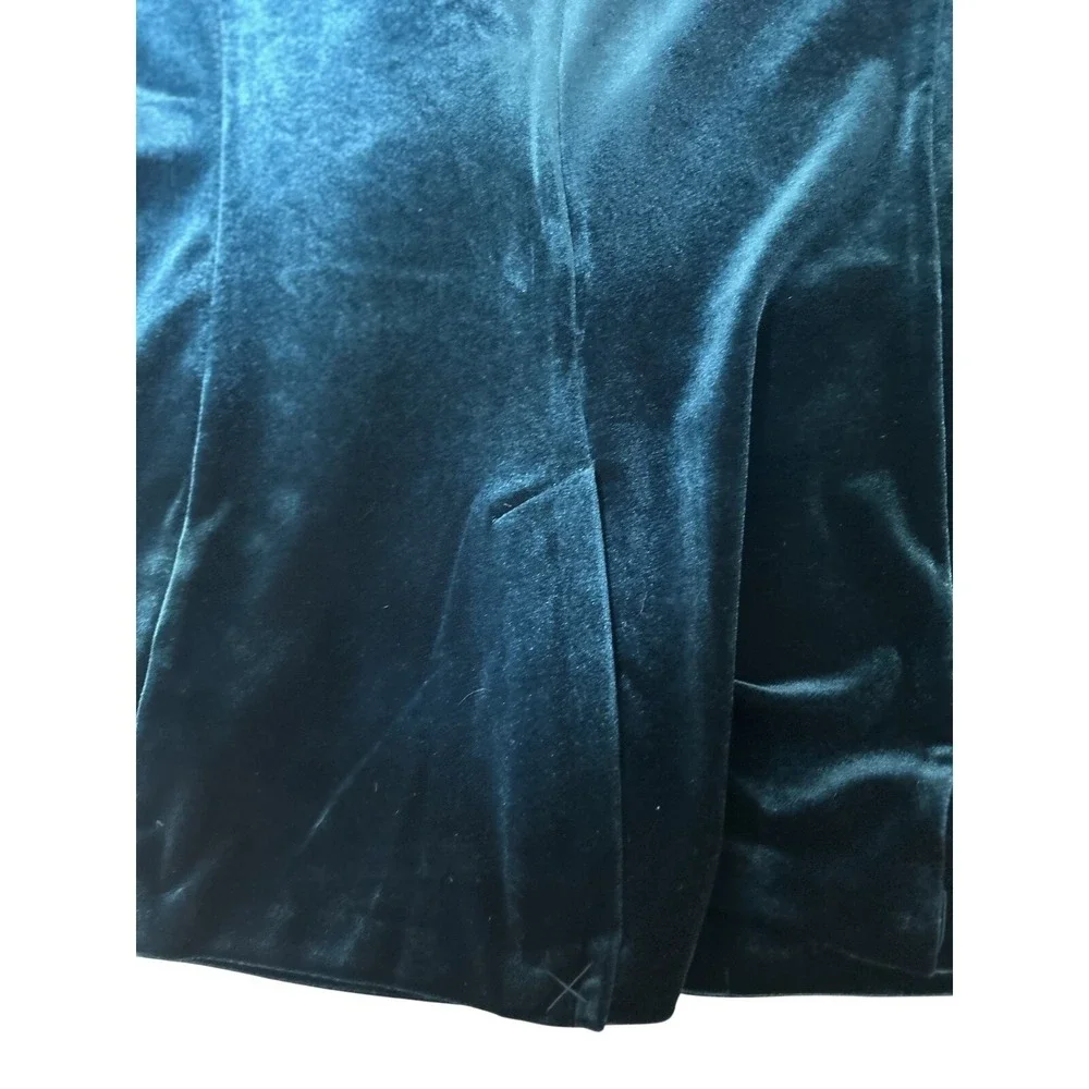 TAHARI Jewel Tone Velvet Blazer Jacket Whimsigoth Dark Romantic Victorian Large - Picture 8 of 9